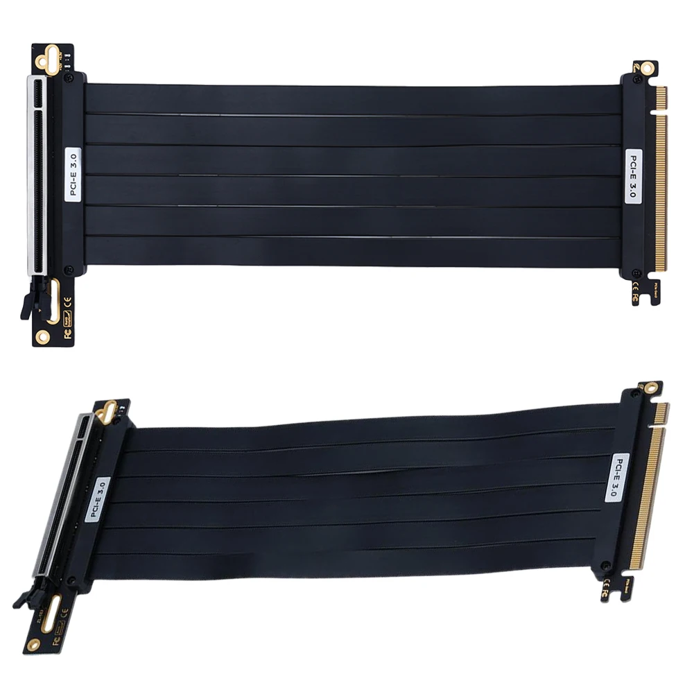 

Высокоскоростная гибкая удлинительная карта PCIe 3.0 X16 с защитой от электромагнитных помех, удлинительный кабель PCIe 3.0, адаптер с угловым разъемом 90 градусов