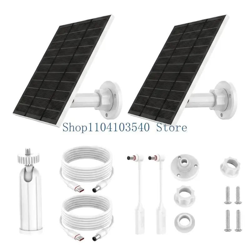 02DC Solar Charging for Camera Placement with Cable Outdoor Battery Supply