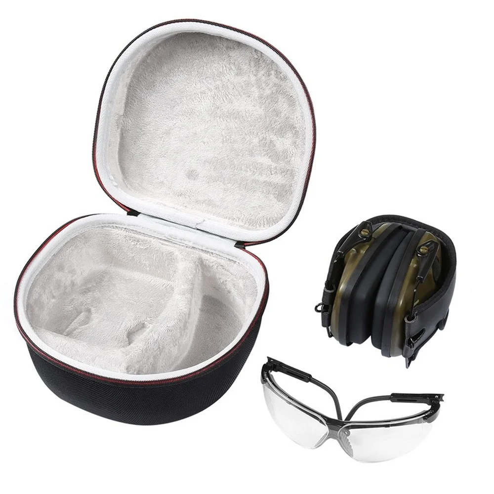 Hard EVA Case for Both Howard Leight By Honeywell Impact Earmuff and Genes Accommodating Headphones and Glasses(only Case)