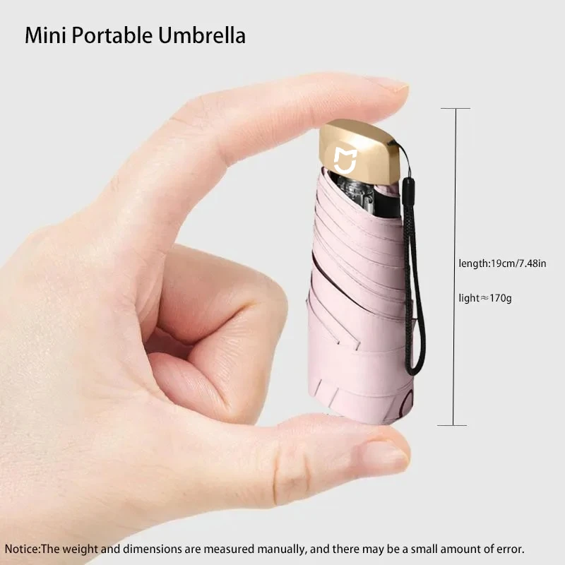 XIAOMI MIJIA Mini Ombrellone da esterno Protezione UV Ombrellone pieghevole ultraleggero a cinque pieghe Ombrellone parasole