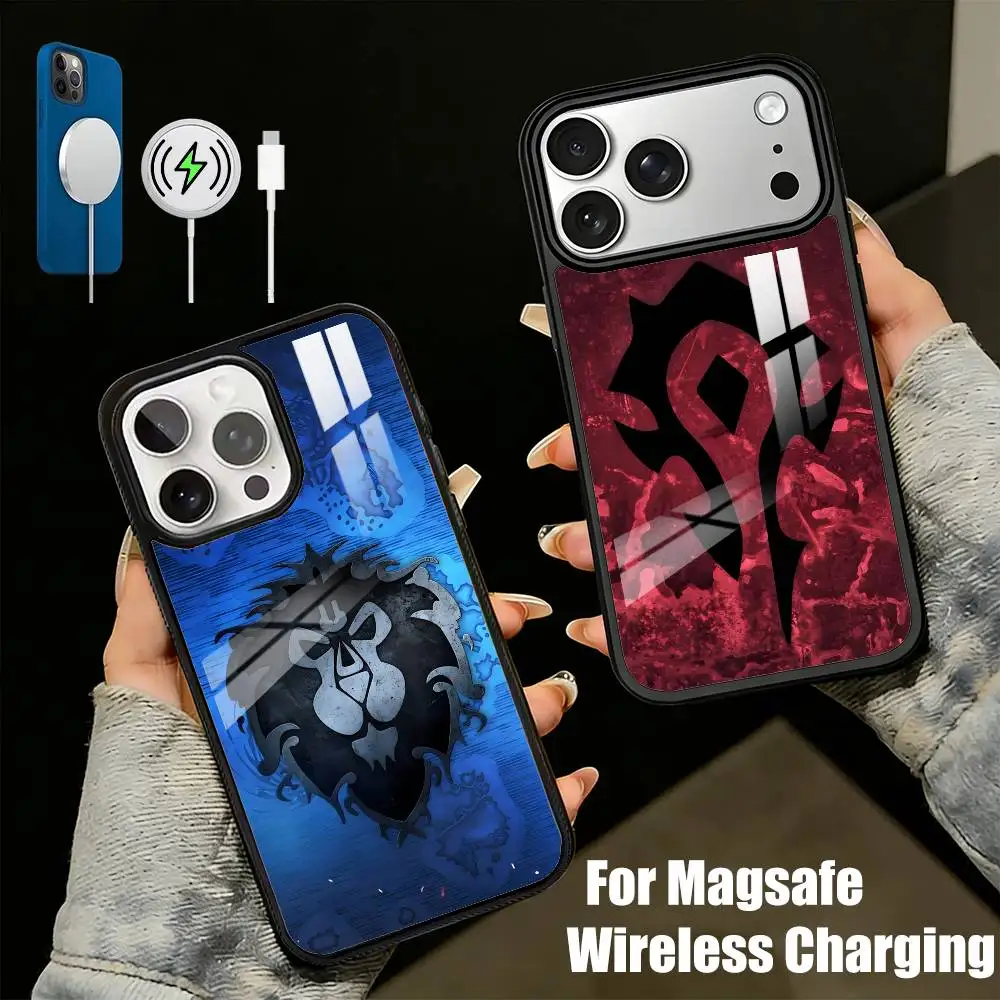 Классический чехол для телефона с дизайном WoW (World of Warcraft) для iPhone 17, 16, 15, 14, 13 Plus, Pro Max, магнитный, для беспроводной зарядки Magsafe