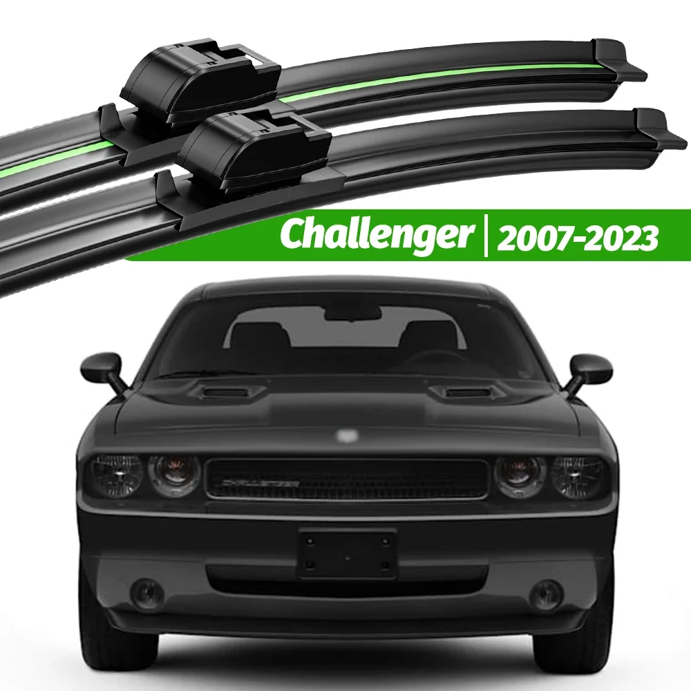 For Dodge Challenger 2007-2023 2pcs Front Windshield Wiper Blades 2010 2011 2014 2016 2018 2020 Windscreen Window Accessories