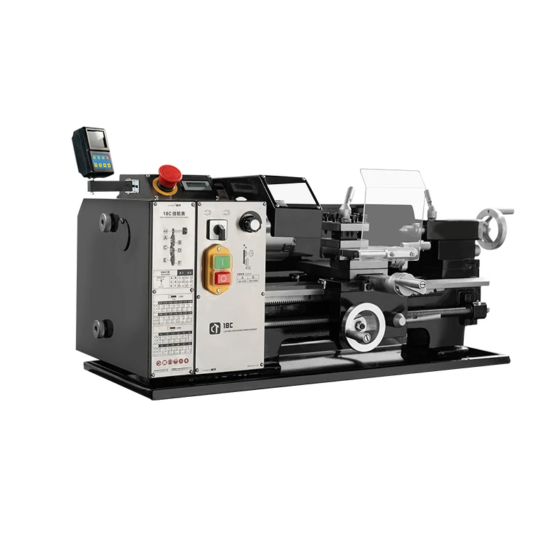 18C Mini Metal Lathe Machine with 2 Axis Digital Readout Small Manual Lathe Machine School Training