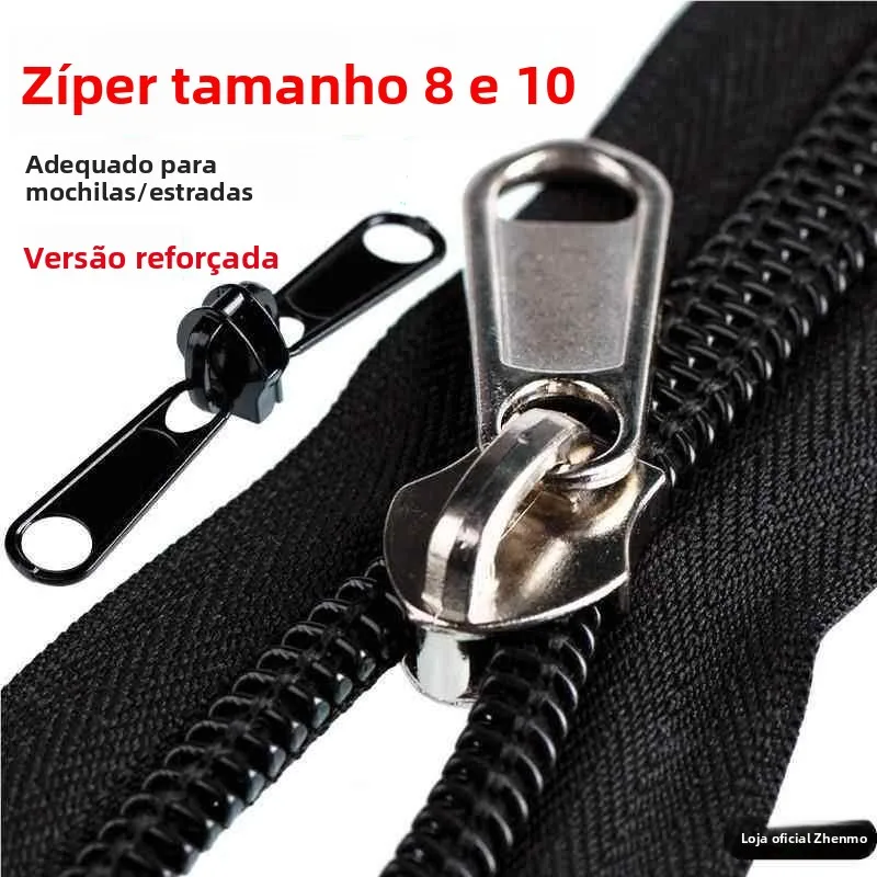 ziper-de-nylon-nº-8-e-nº-10-a-prova-de-explosao-2-metros-com-puxador-ziper-dupla-face-para-bolsa-barraca-e-bolsa-de-pesca