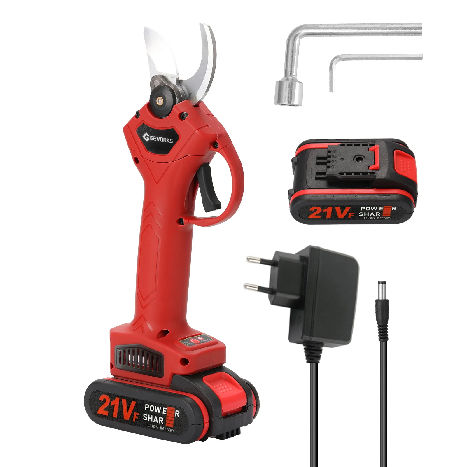 Handheld lithium battery scissors 21V cordless portable cross-border Amazon explosion plastic box garden trimming tool