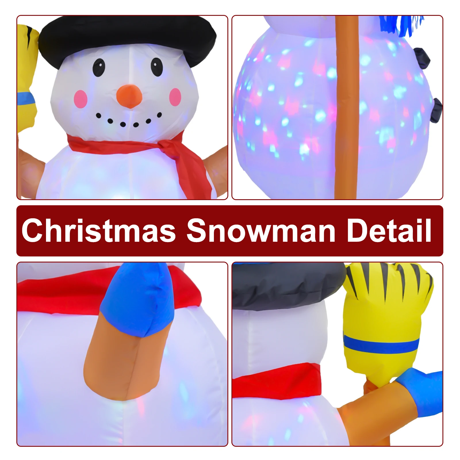 4 FT Christmas Inflatables Outdoor Decorations Waterproof Lighted Inflatable Snowman Christmas Blow Up Yard Decorations