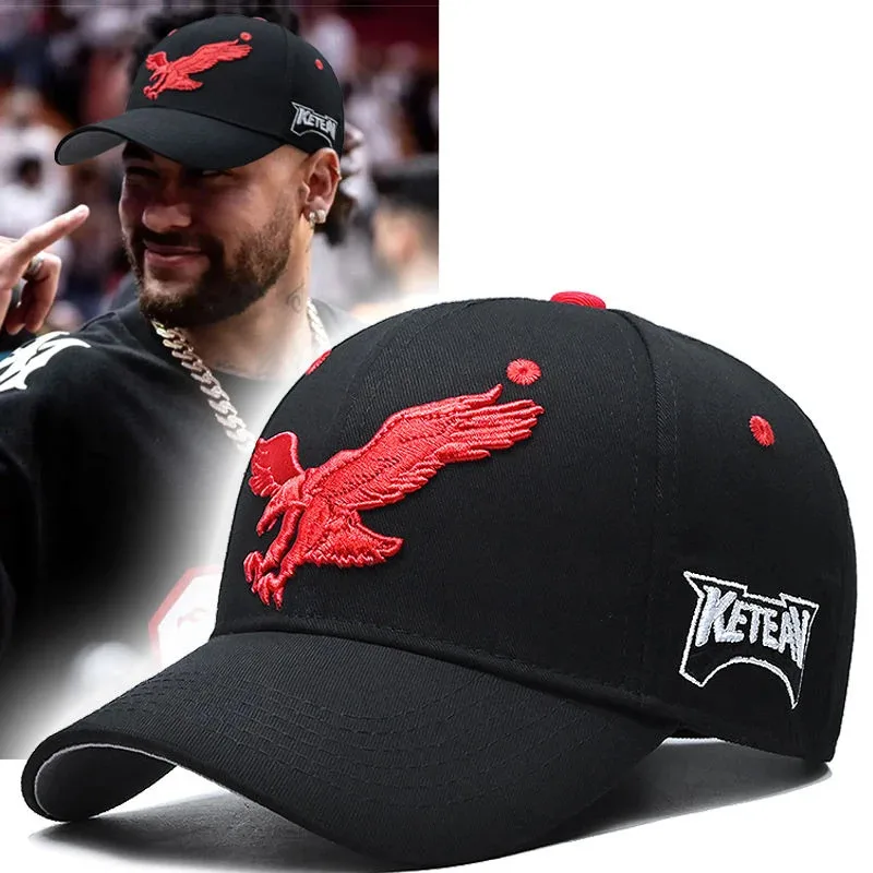 2025 Eagle Embroidery Hat Men'S Hard Top Cotton Baseball Cap Fashion Brand Peaked Cap Colorfast Hat