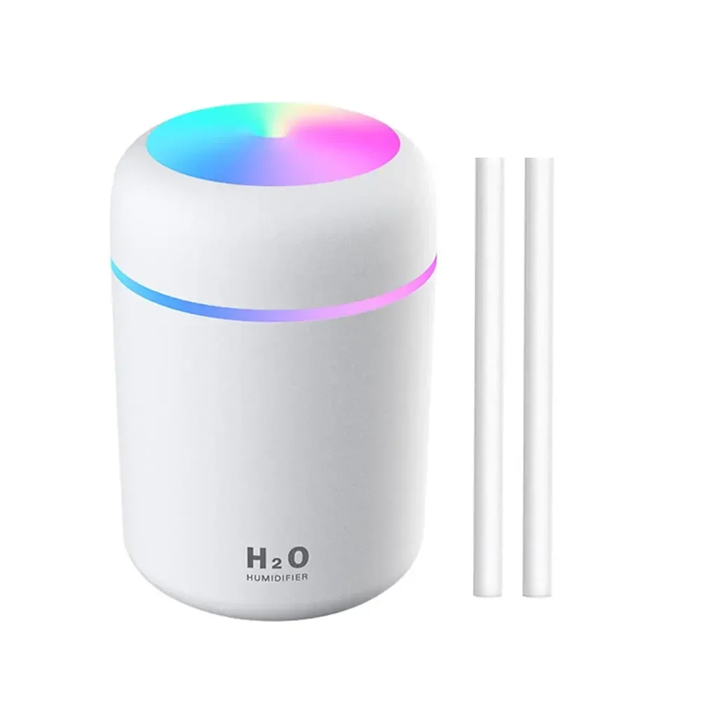 

Colorful Cool Mist Mini Humidifier 300ml, USB Personal Desktop Humidifiers, Auto Shut-Off, 2 Mist Modes, Ultra Quiet.