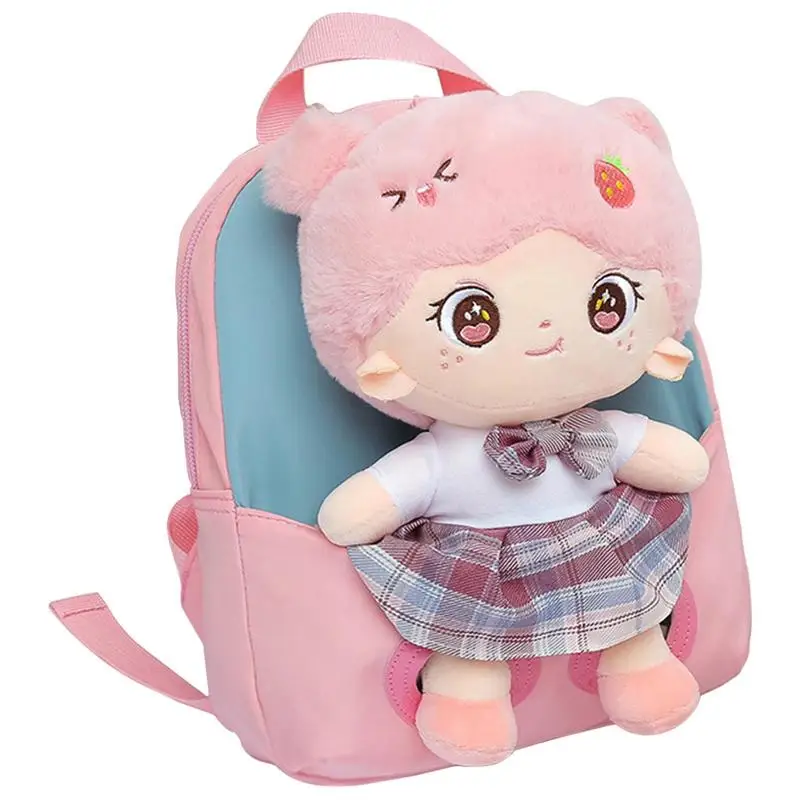 Cute Cartoon Plush Doll Kids Backpacks Stuffed Animal Toddler Toy Boys And Girls Outdoor Traveling Kindergarten Christmas Gifts