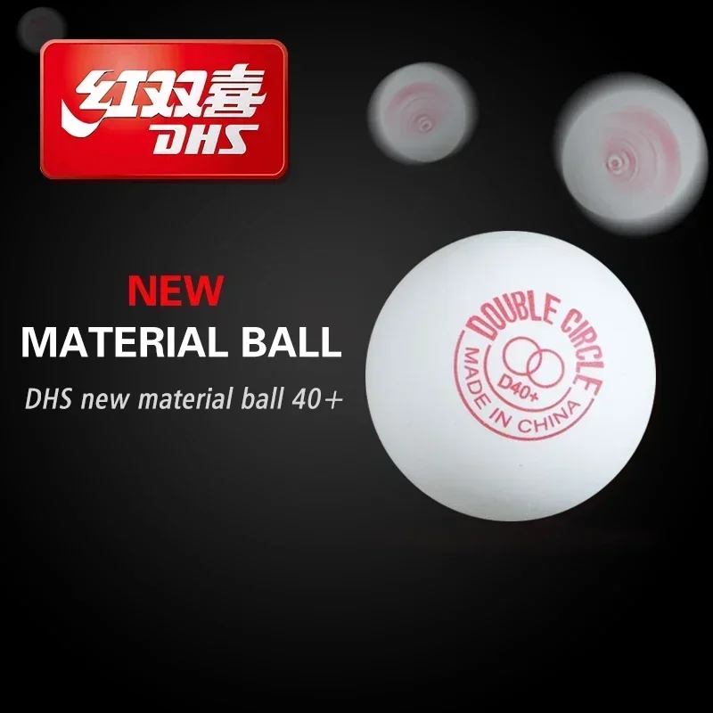 50/100PCS DHS D40+ Double Circle Table Tennis Ball New Materials Game Lottery Ping-pong for Indoor Training Playing Competition