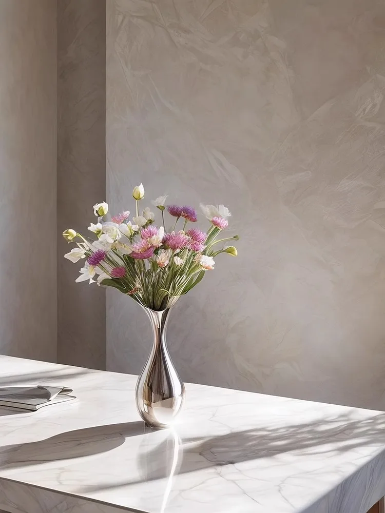 

Европейский стиль, современное домашнее украшение для гостиной, ваза из нержавеющей стали, ресторан, мини-ваза для цветов, украшение для подарков