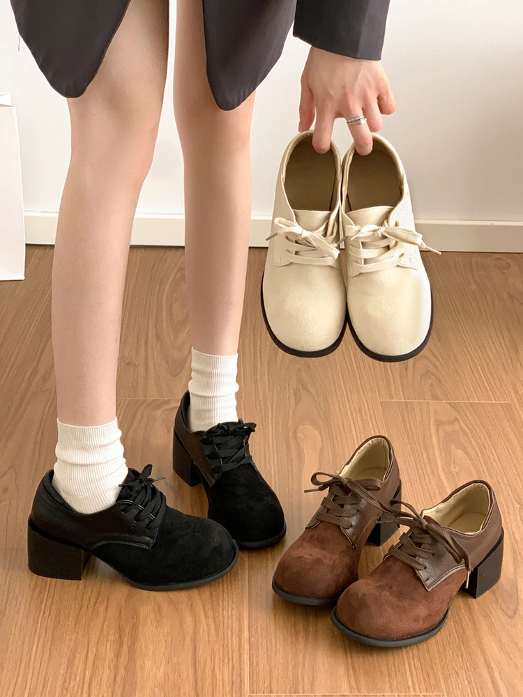 

Ретро-туфли Мэри Джейн из бархата с бантом, на среднем устойчивом каблуке, модные, для юбок и платьев