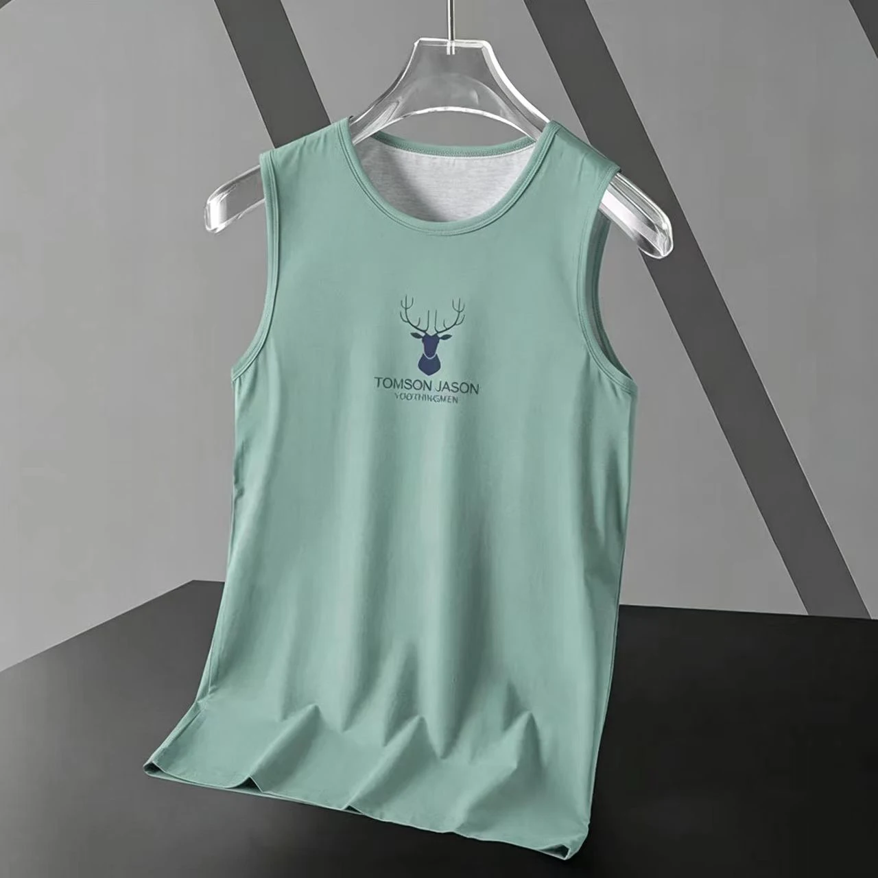 Summer Men's Tank Top High end Needle Eye Fabric Quick drying Fitness Hurdle Sleeveless Tank Top Sports Basketball Shirt