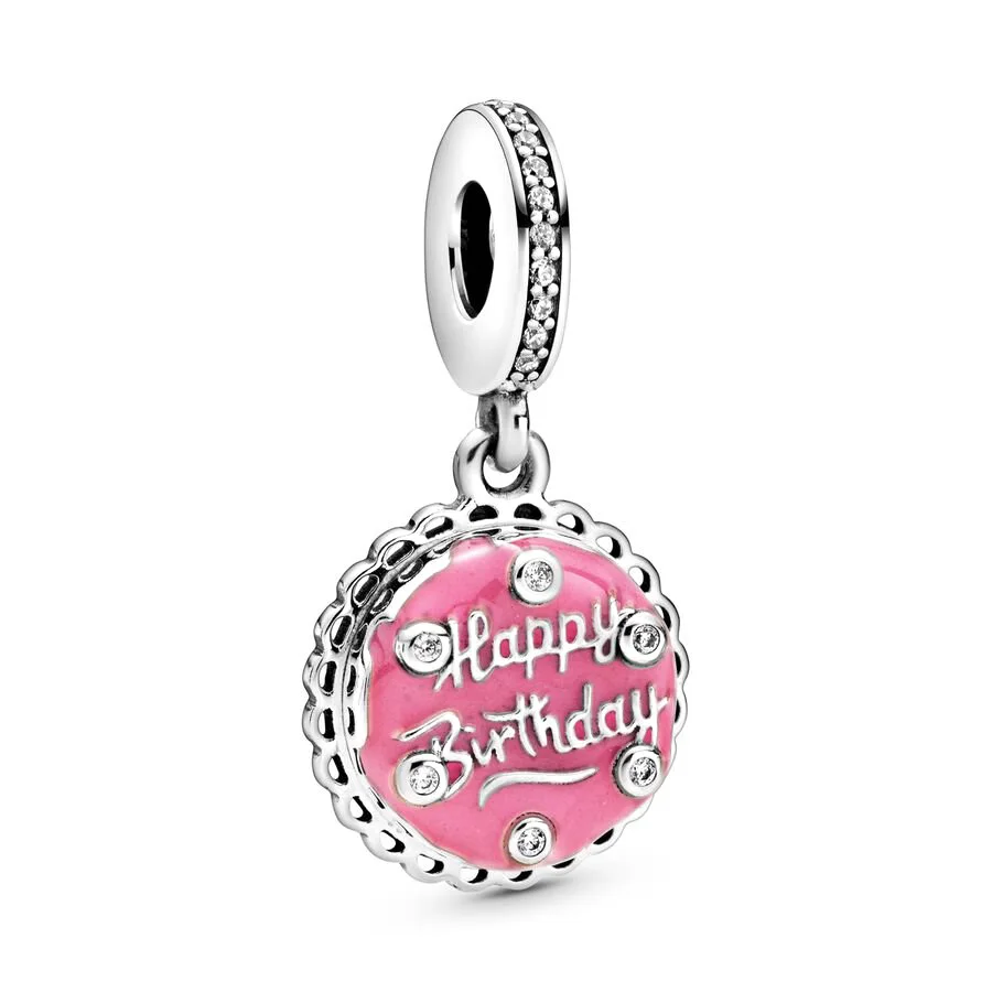 925 Silver Rose Gold Charms Beads,Crown,Cross,Lobster,Strawberry,Rose,Birthday Cake,Paw Print,Women DIY Jewelry Making Gifts - view 6