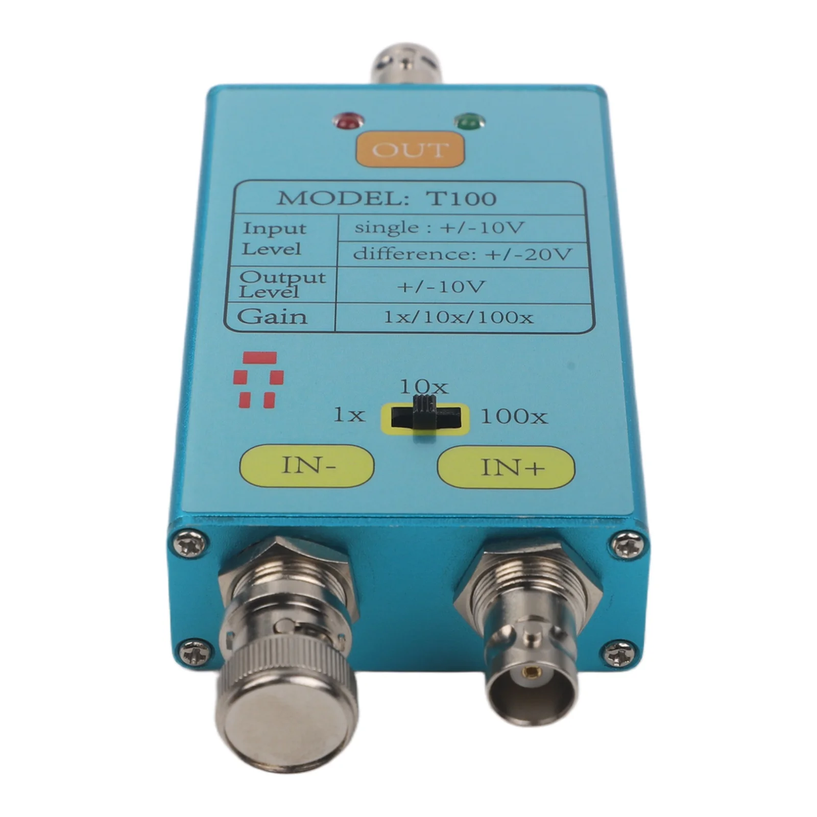 T100 Oscilloscope Differential Probe 1X 100X Gain 10M Bandwidth USB C Rechargeable For Weak Signal Amplification Testing Tool