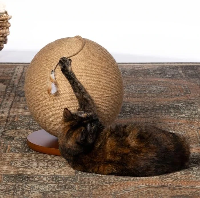 

Kitty Power Paws Sphere with Tassel Toy, Natural,