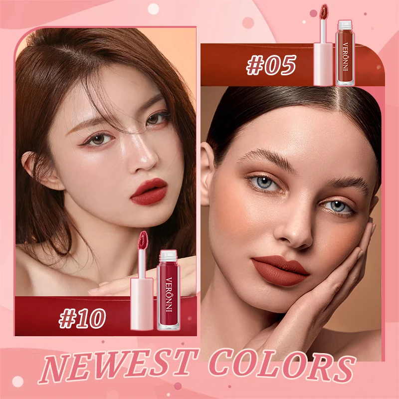 12 Colors Matte Liquid Lipstick 2.3ml Mini Size Vegan&Cruelty-Free Long Lasting Non-Drying Nude to Bold Shades Fade Proof Makup