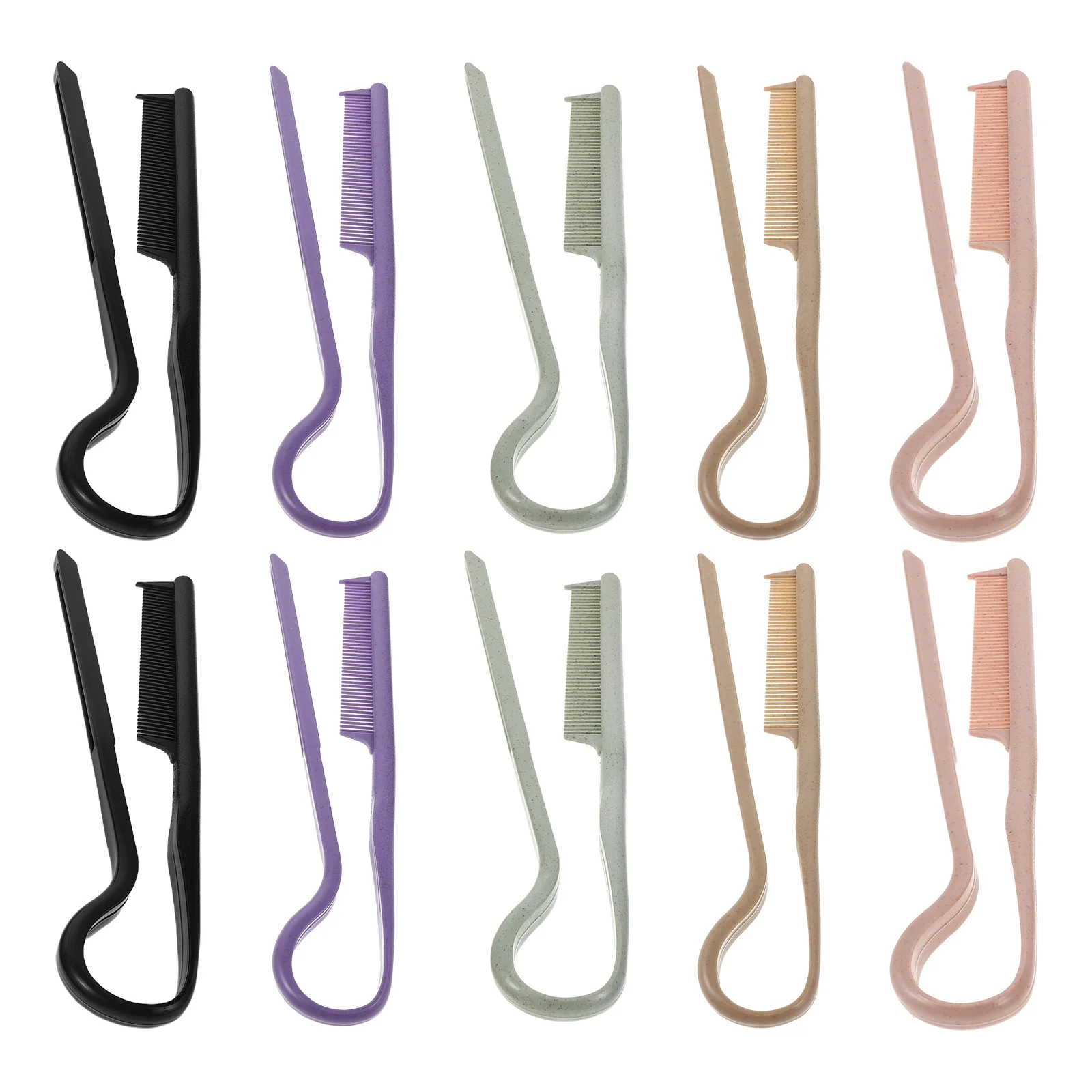 

10 шт. V-образная расческа для волос для женщин: набор плоских выпрямтельных расчесок с антистатическими зубцами, портативный дизайн для путешествий, качество салона