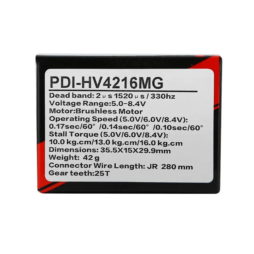 JX PDI-HV4216MG 8,4V 16KG Bürstenloser Digital-Servo mit Metallgetriebe 35,5X15X29,9mm für RC-Auto, Boot, Flugzeug, Hubschrauber, RC-Modellteile – Detail 5