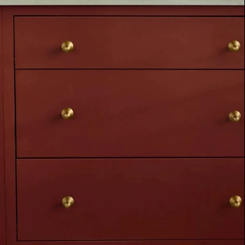 Kugelförmiger Goldener Küchen- und Schlafzimmer-Schubladenknopf, Moderner Minimalistischer Runder Messing-Möbelgriff, Schranktürgriff, Schuhschrankgriff – Detail 16