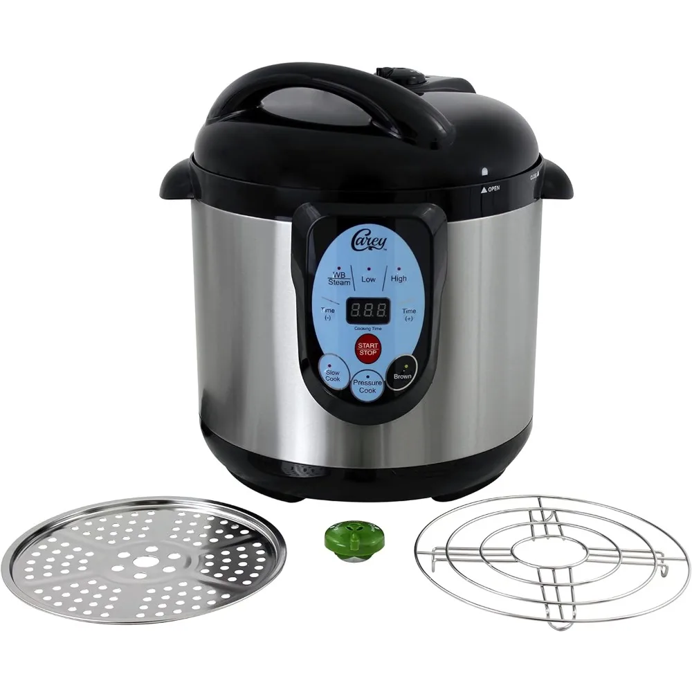 

CAREY DPC-9SS Smart Electric Pressure Cooker and Canner, Stainless Steel, 9.5 Qt,Cuiseur Electrique Multifonction