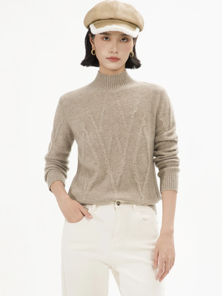 

Women Clothing Sweater Turtleneck Long Sleeve Pullover Autumn Winter Knitwear Fashion Good To Wear 100% Cashmere Breathable Tops