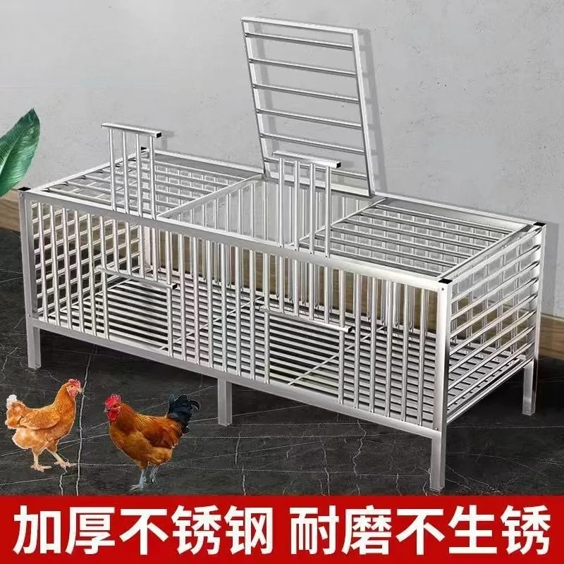 

Клетка для кур из нержавеющей стали для домашнего использования, очень большая уличная клетка для разведения в сельской местности, клетка для уток, кроликов и голубей