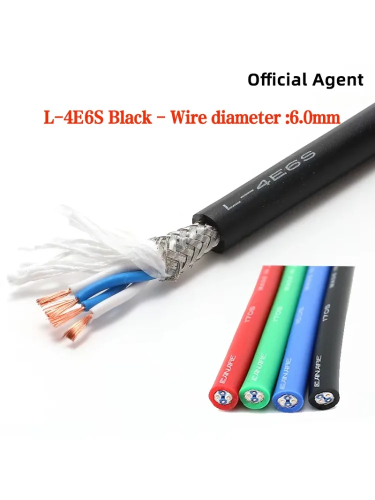 

4 Core Microphone Audio Cables L-4E6S All Line-level Signals Wire O.D 6mm 4*0.2 mm² Braided Shield Coverage 94%