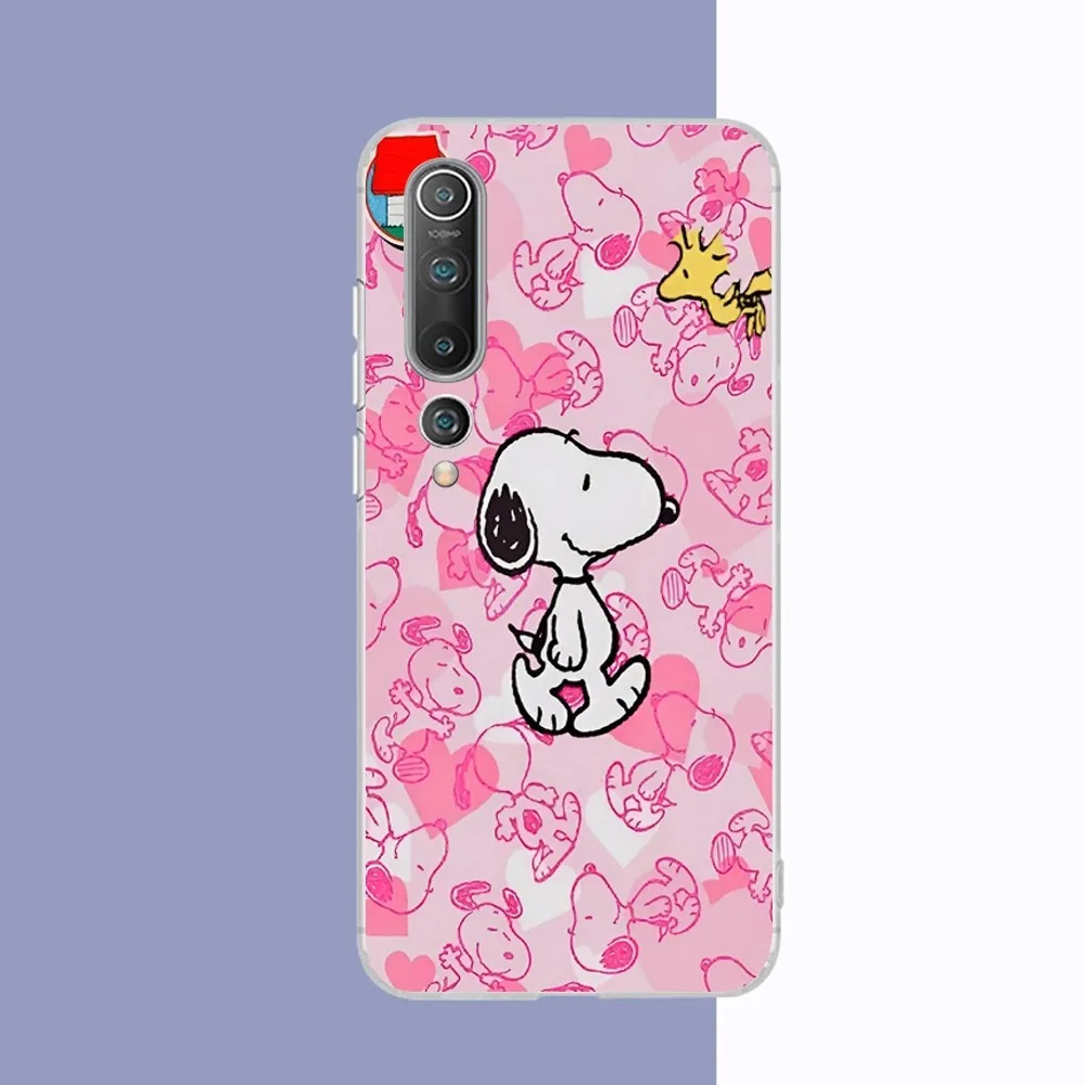 Cartoon S-Snoopys-Dog Mousepad for Samsung S21 A10 for Redmi Note 7 9 for Huawei P30Pro Honor 8X 10i Cover