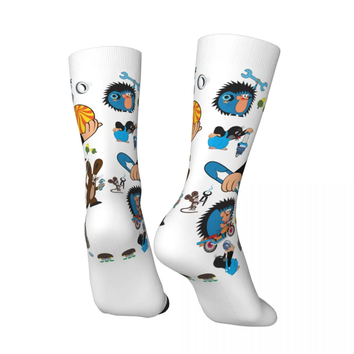 Vintage Animal Cute Crazy Men's compression Socks Unisex Krtek The Mole Harajuku Seamless Printed Funny Novelty Happy Crew Sock