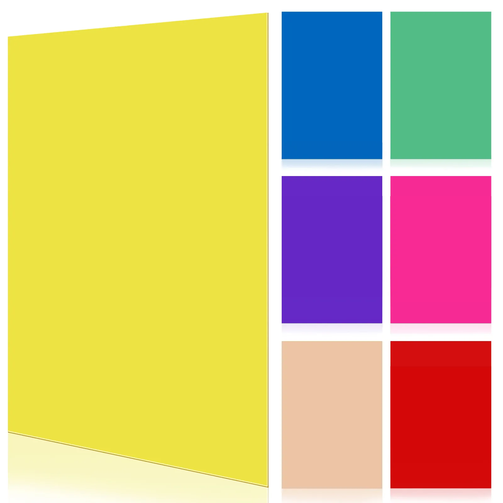 7Pcs Color Correction Filter Sheets Warm Light High Transmittance Plastic Sheets for LED Atmosphere Lamps Bedroom Use