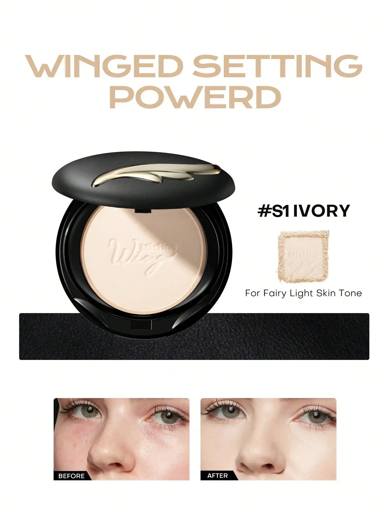 

Mistine Winged Oil Control Pressed Powder, Setting Powder Makeup Matte Finish Prolong Makeup for Long Lasting Complexion 1 Pack
