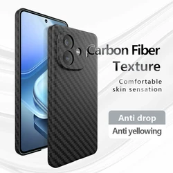 For Vivo iQOO Z9 Turbo Case Ultra-thin Carbon Fiber Stripe Pattern Texture Matte Hard Cover For iQOO Z9 Turbo