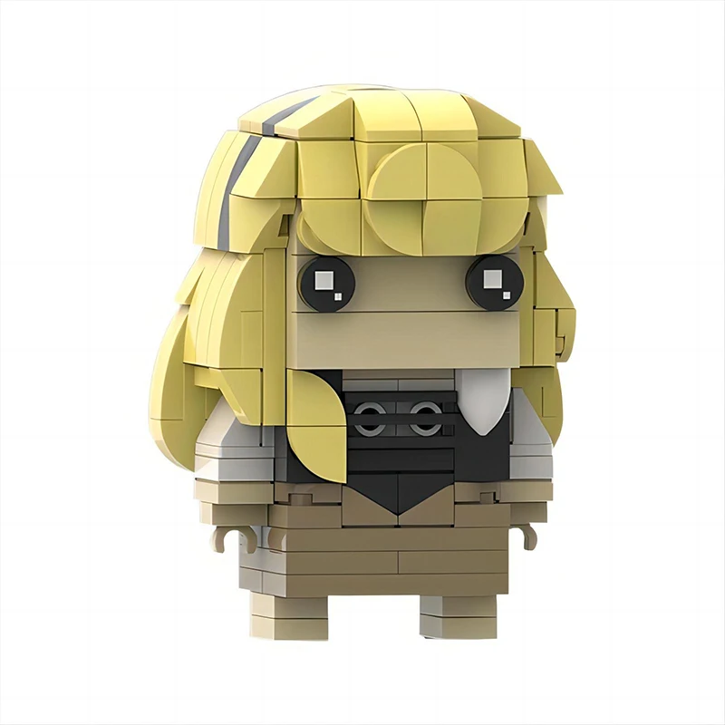 Cartoon Schönheit Charakter Bausteine MOC Anime Schlaf Schöne Mädchen Quadratischen Kopf Figuren Montage Modell Puzzle Kinder Spielzeug Geschenk