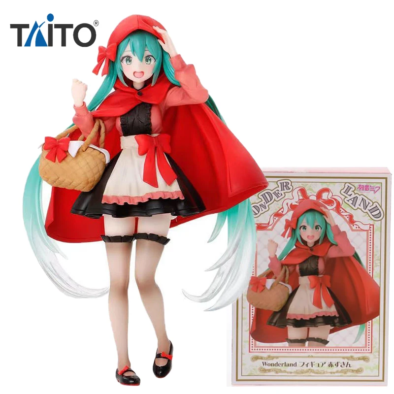 In Stock TAiTO Hatsune Miku Wonderland Figure Little Red Riding Hood PVC 18CM Anime Action Figures Model Collection Toy