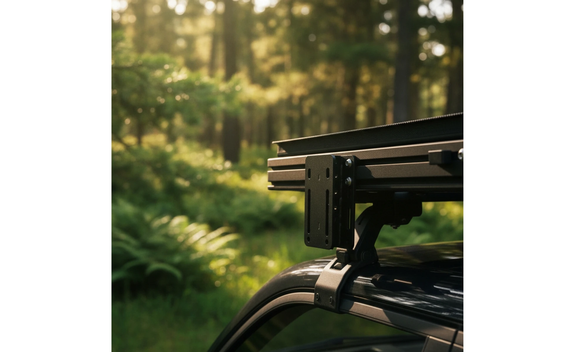 Roof Rack Awning Brackets Powder-Coated Roof Rack Awning Bracket Mounting Bracket Kit Adjustable Low-Height for Overlanders