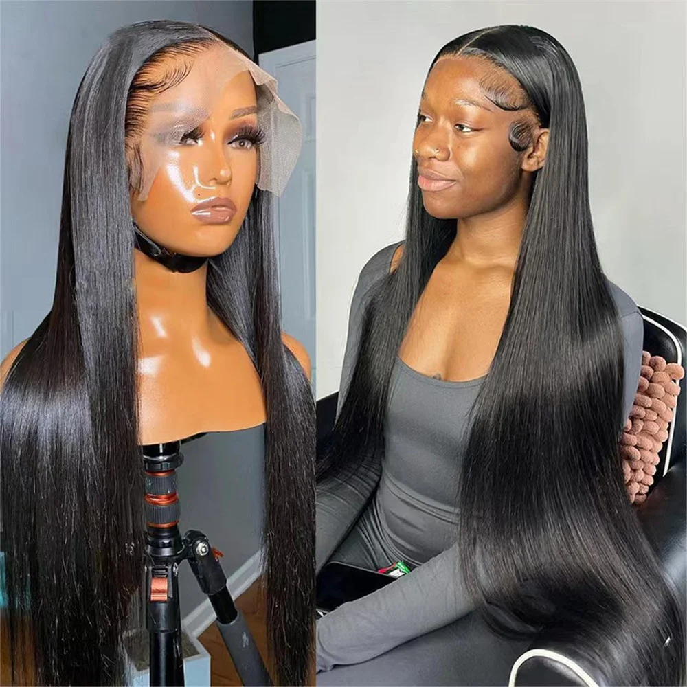 

5X5 HD Lace Frontal Wig Brazilian Straight Human Hair Wigs Pre Plucked with Baby Hair Natural Color Wigs for Black Women