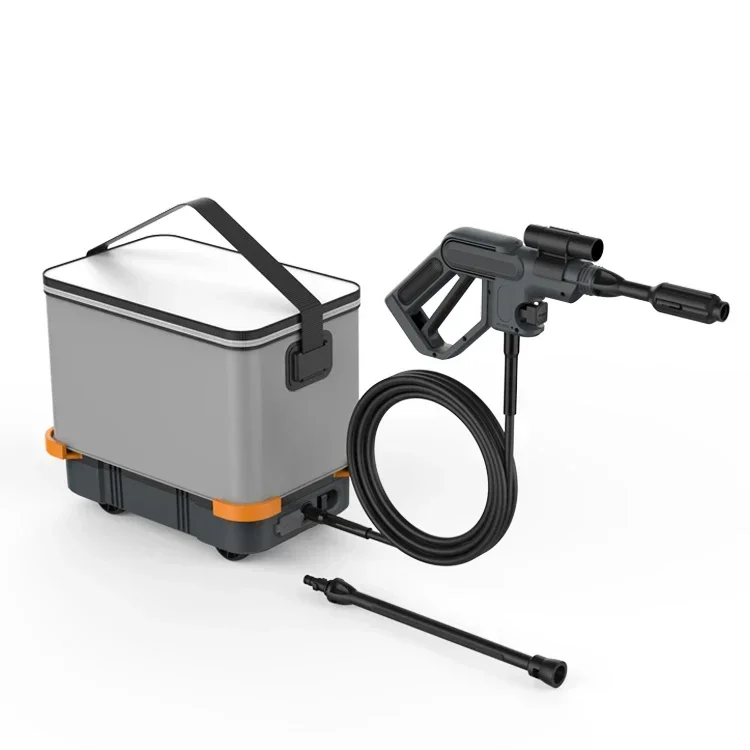 18.5V Portable Cordless Spray  Pressure Washer with 15L Foldable Water Container for Car Washing