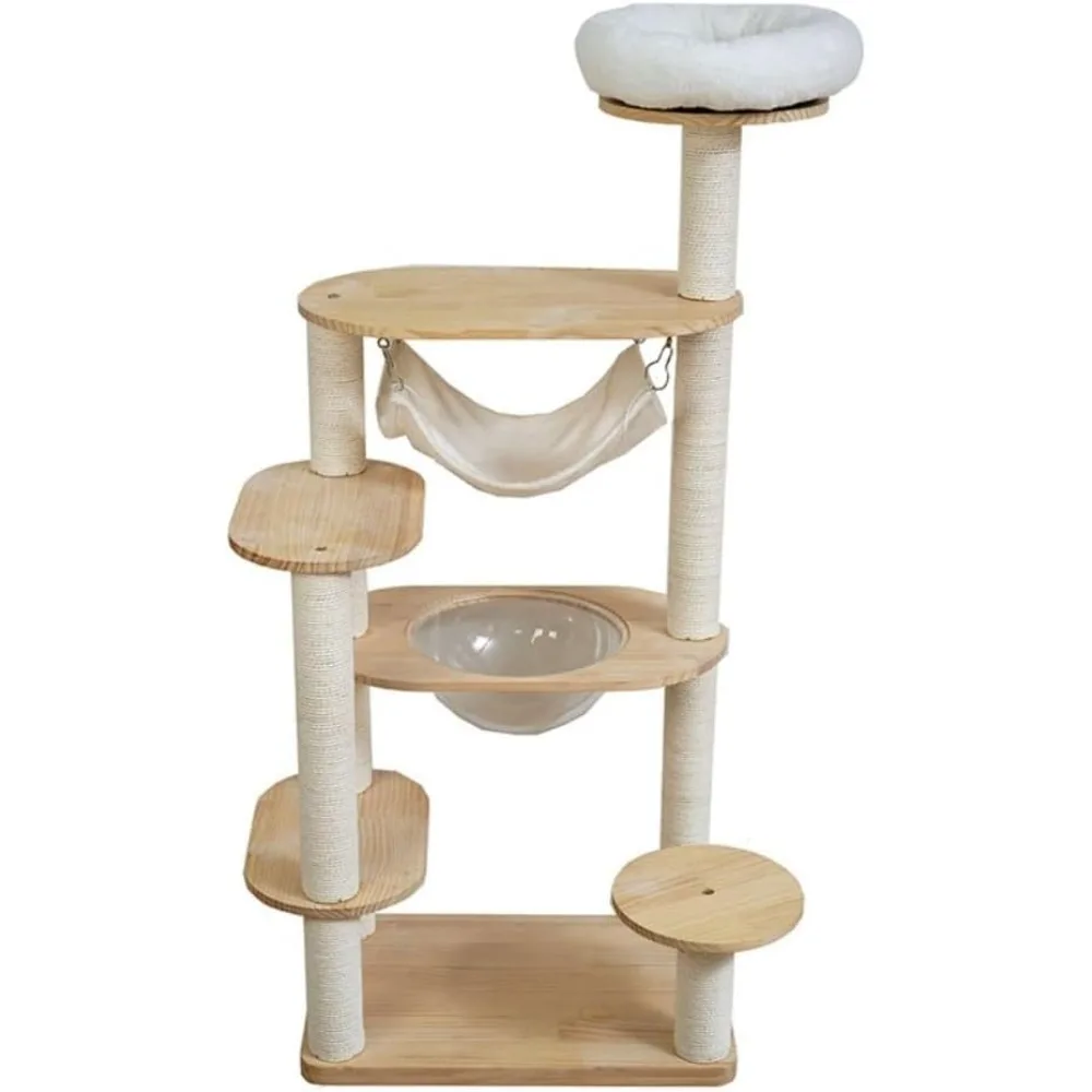 

Freedom Cat FrameEasy to Clean Climbing Shelf, Solid Wood Nest, Tree, Sky Pillar, Jumping Platform, Scratching Post, Stable
