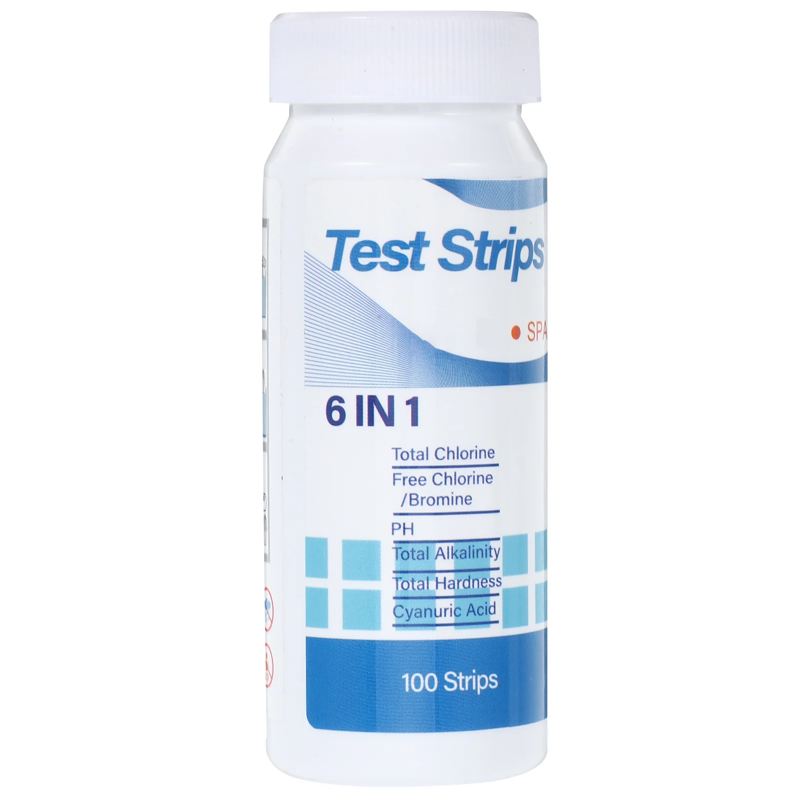 

1Set Pool Test Strips PH Hardness Alkalinity Cyanuric Acid 6-in-1 Water Quality Testing Paper for Spa Hot Tub