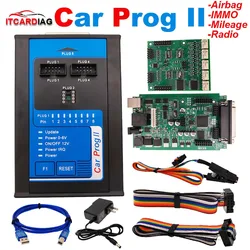 Carprog 2 Car Prog II Full Set ECU Programmer Reset Auto ECU Chip Tuning Tool Program for CRASH DATA Airbag Radio IMMO Mileage