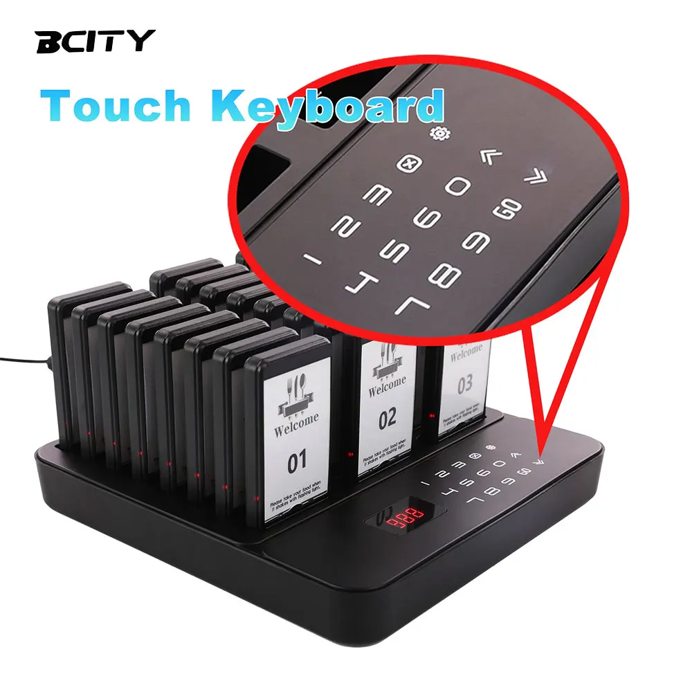 24 Beepers Restaurant Pager System Enhance Customer Dining Experience, Wireless Food Vibrating Pager No More Waiting in Line