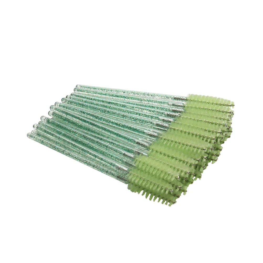 100 Stuks Wegwerp Wimper Mascara Borstels Kristal Staaf Draagbare Make-Up Tool Professionele Lash Applicator Make-Up Borstel Kristal