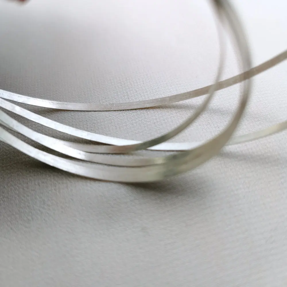 50CM S999 Pure Silver Flat Wire for DIY Fine Jewelry Making Jewelry Finding DIY accessories