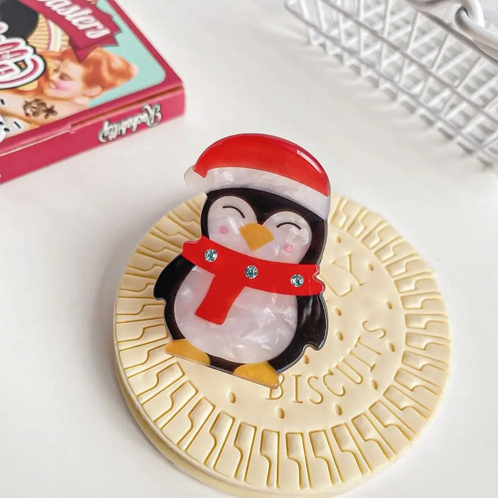 

Fashion Deer Christmas Elk Hair Claw Penguin PVC Santa Claus Shark Clip Geometric Korean Style Snowman Hair Clip Daily