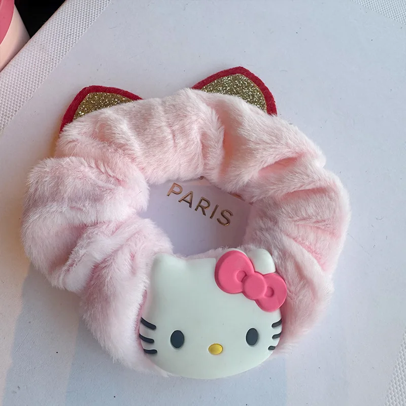 มินิโซ ตุ๊กตาผมการ์ตูนผูกผมหางม้าสูง เชือกผม ห่วงผมลำไส้ใหญ่ หูแมว สาวสวยหัวใจ