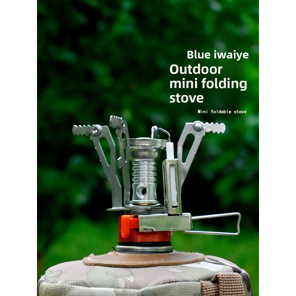 2025 nuevo pícnic al aire libre Camping integrado Mini cabezal de estufa con encendido electrónico cabezal de estufa portátil utensilios de cocina para viajes