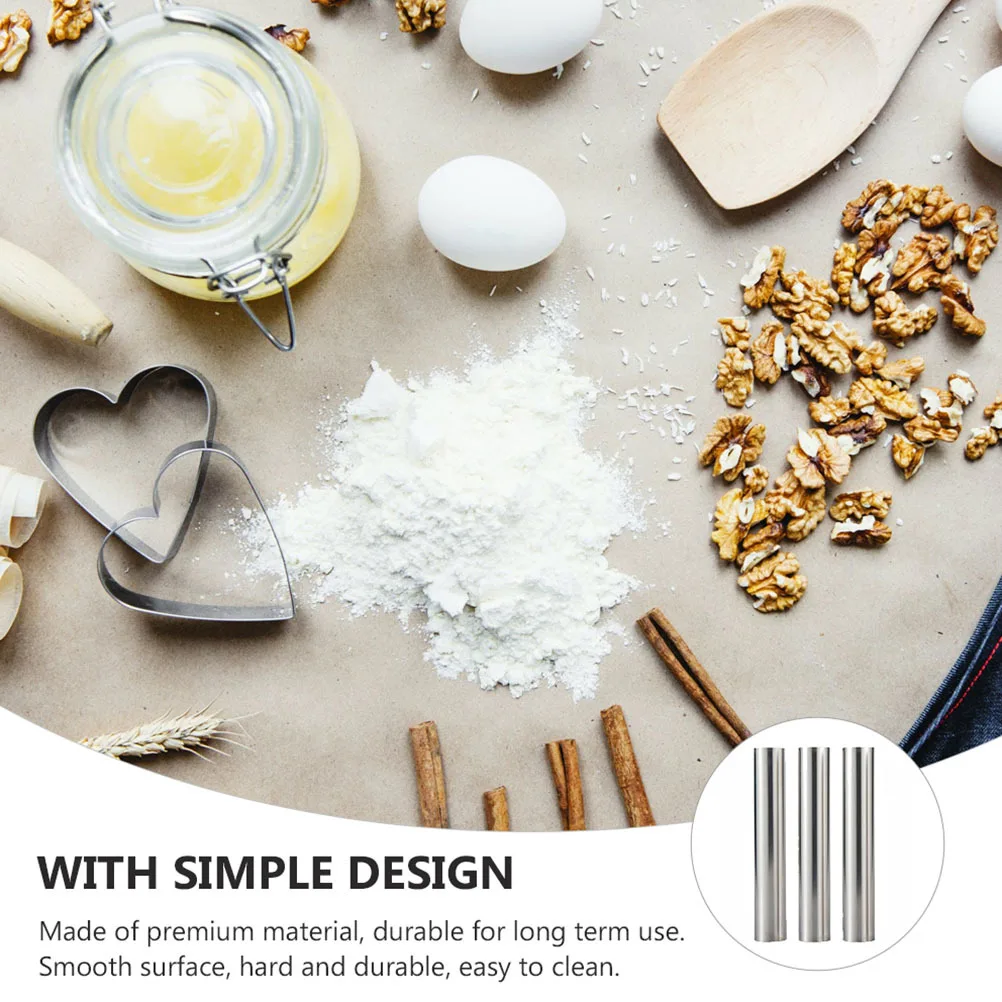 

3 шт., формы для выпечки кремового рулета из нержавеющей стали, износостойкие формы для выпечки, кухонные инструменты для выпечки, формы для рулетов крема