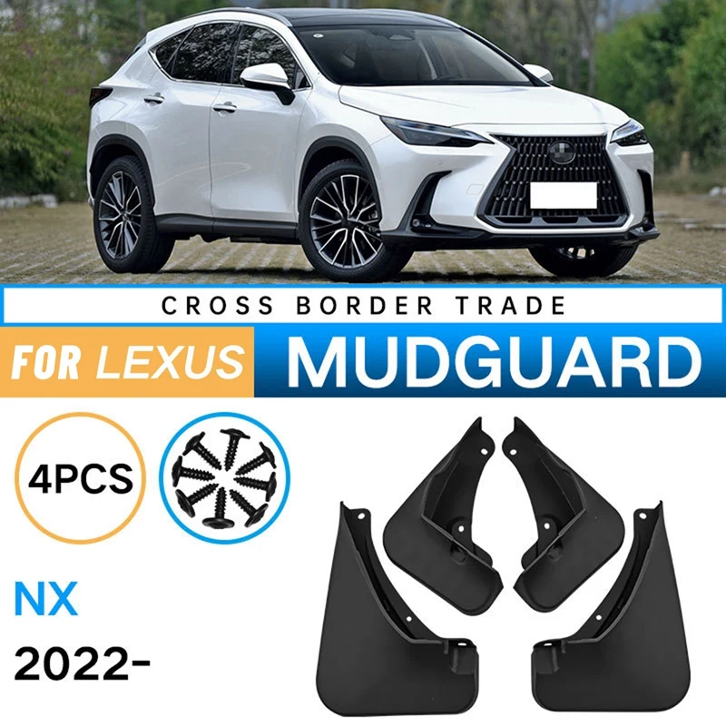 Car Mudflapor For Lexus NX NX260 NX350H 2022 Fender Mud Guard Flap Splash Flaps Mudguards Accessories