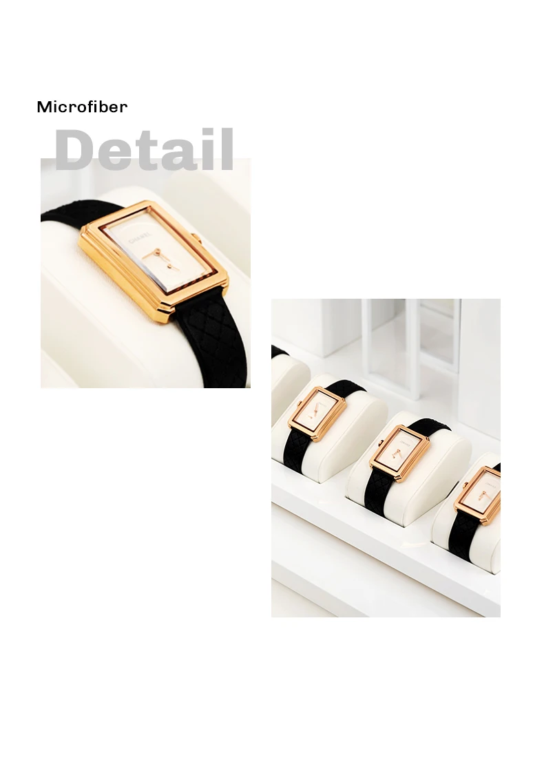 Oirlv Premium Weißer Uhrenständer Armbanduhren-Aufbewahrungshalter Ausstellungsständer Uhrengeschäft Vitrine Theken-Armbanduhren-Präsentationsständer-Set – Detail 10
